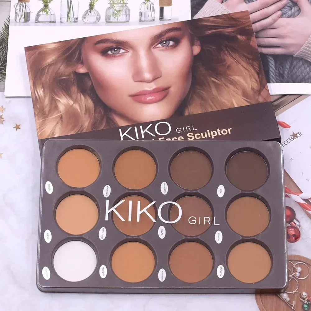 12 Colours  make up Contour Palette Face BronzerMake up Highlight Face Sculpting Matte Contour Palette bronzer powder