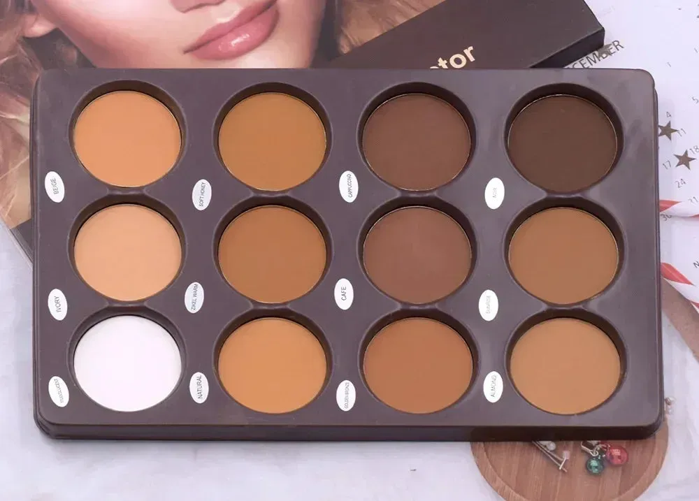 12 Colours  make up Contour Palette Face BronzerMake up Highlight Face Sculpting Matte Contour Palette bronzer powder