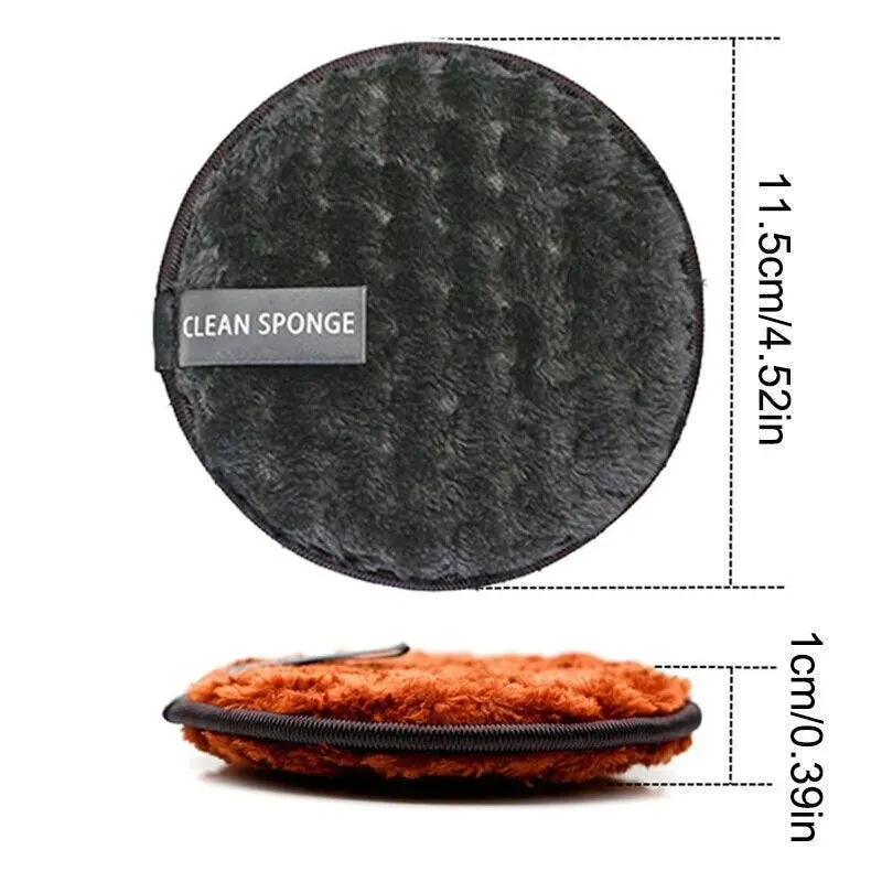 4pc Makeup Remover Microfiber Cotton Pad Cosmetics Washable Makeup Towel Cleaning Sponge Skin Care Tool