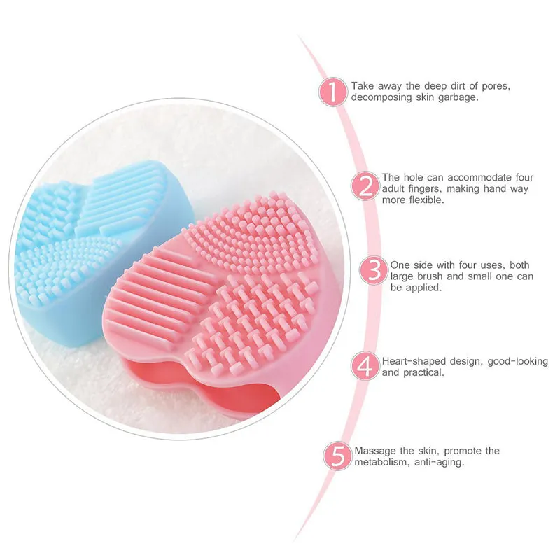 4pcs Silicone Makeup Brush Cleaner Pad Cleaning Mat