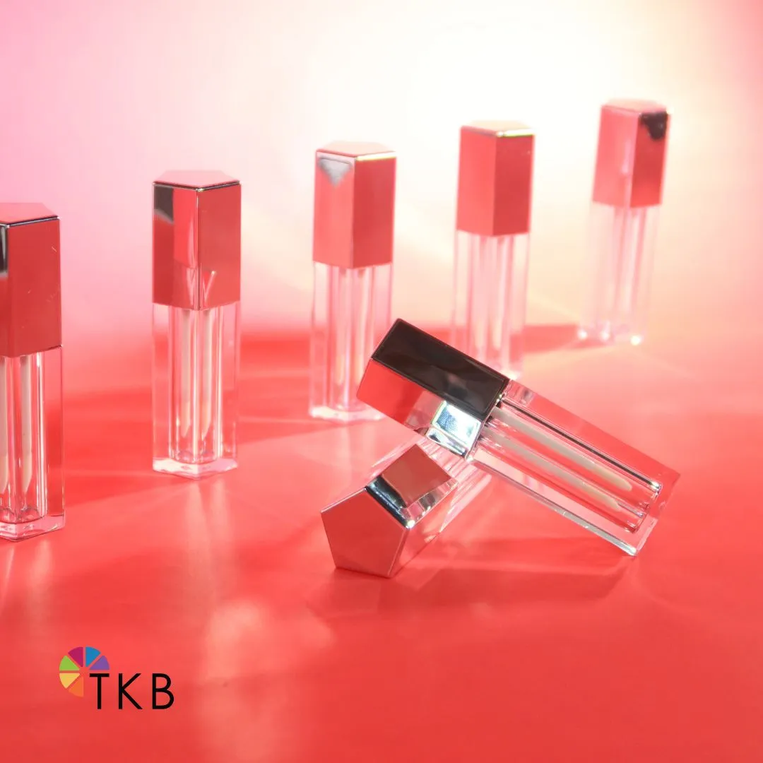 5ml Pentagon Silver Cosmetic and Lip Gloss Tube