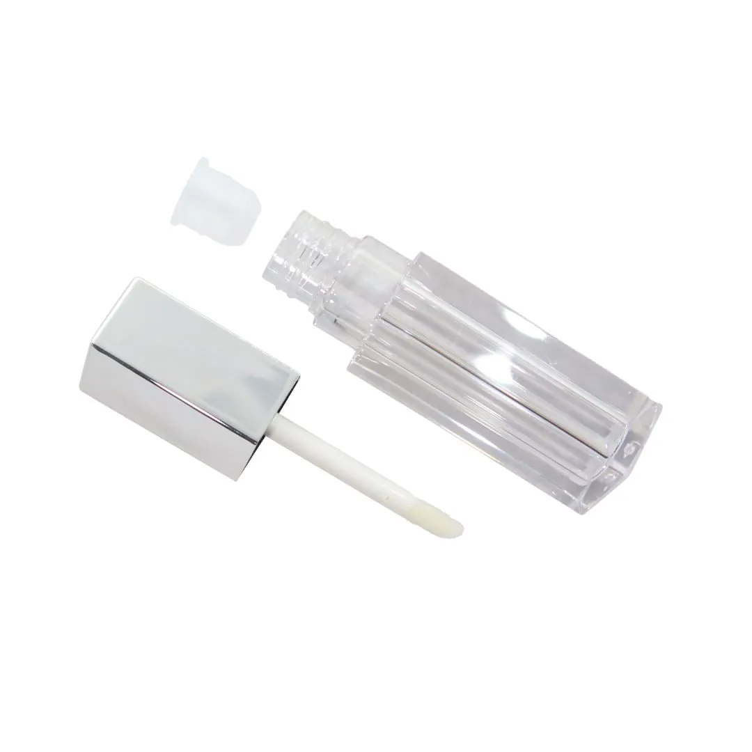 5ml Pentagon Silver Cosmetic and Lip Gloss Tube