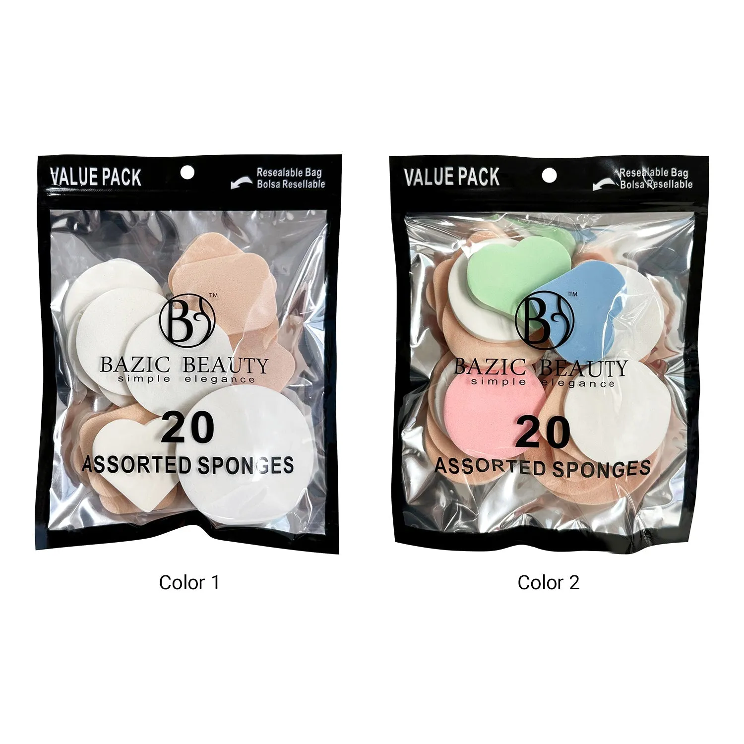 Bazic Beauty Make-up Blender Sponge 20pk