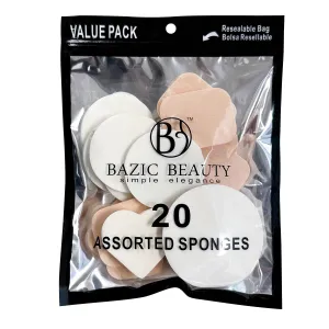 Bazic Beauty Make-up Blender Sponge 20pk
