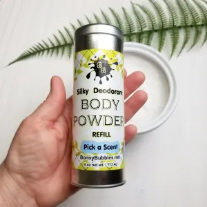 Body Powder Refill, 4 oz - Pick a Scent