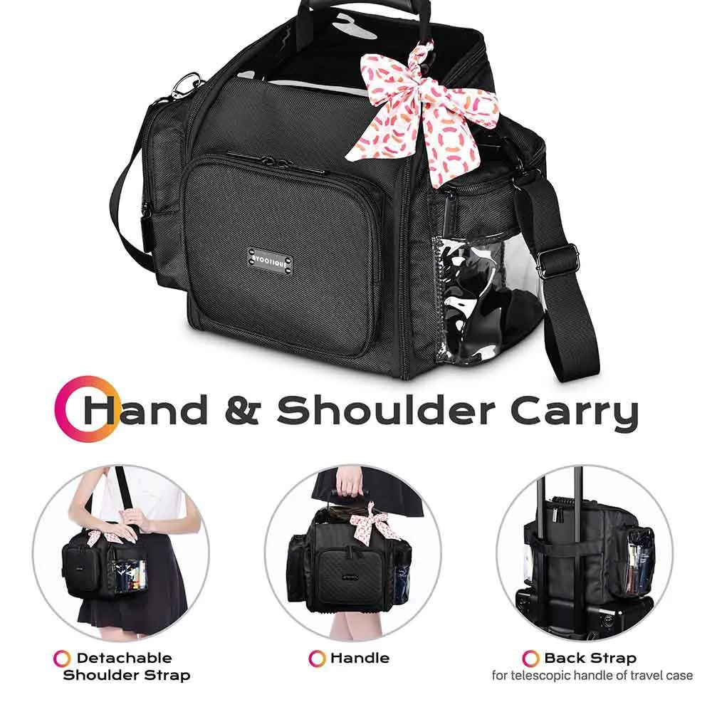 Byootique Essential Foldable Travel Makeup Bag Cosmetic Travel Storage Case