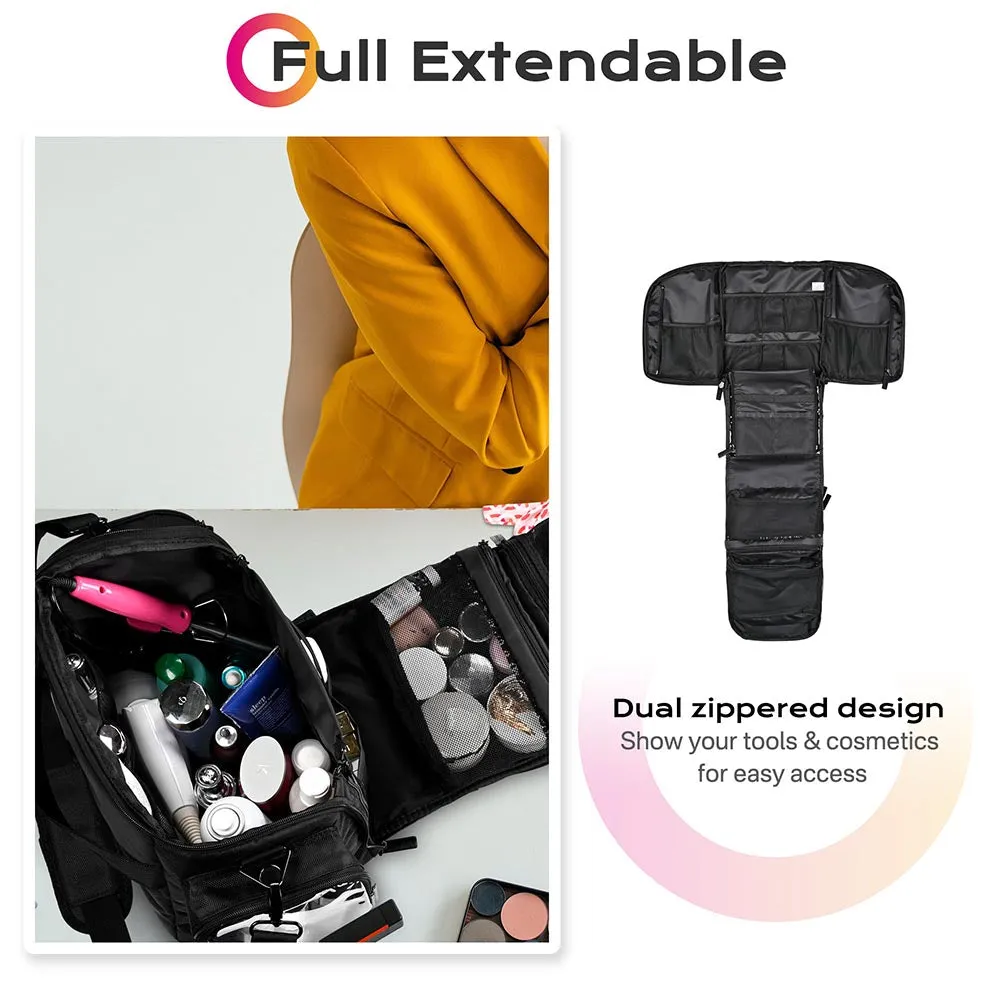 Byootique Essential Foldable Travel Makeup Bag Cosmetic Travel Storage Case