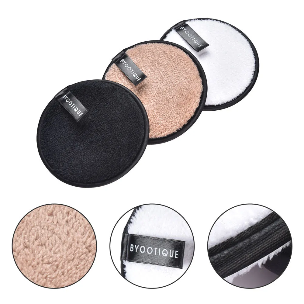 Byootique Makeup Remover Eraser Pad Facial Cleaning Cloth Puff 3pcs Set