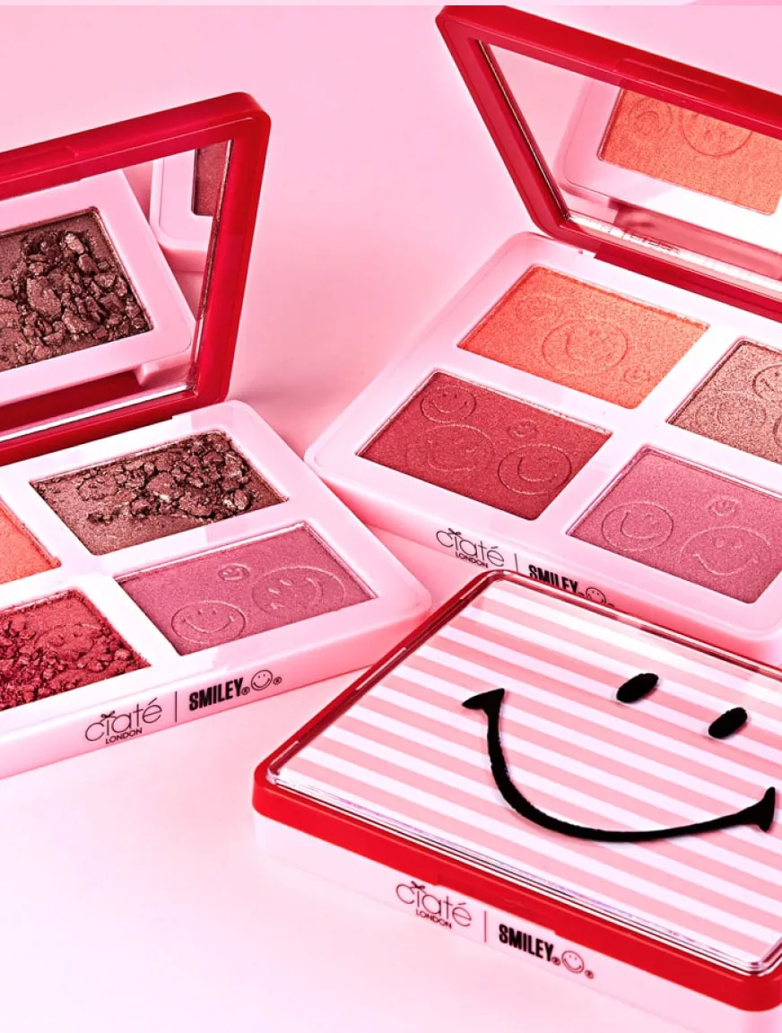 Ciaté London x Smiley® Glow-To Illuminating Blush Quad