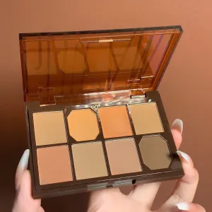 Color Matte Pearlescent Eye Shadow Palette Gray Tone Brown Bean Paste Powder Blush Eyeshadow Long Lasting Eyes Makeup Cosmetic