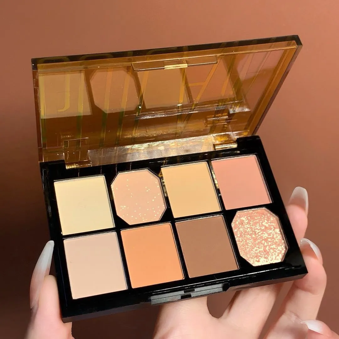 Color Matte Pearlescent Eye Shadow Palette Gray Tone Brown Bean Paste Powder Blush Eyeshadow Long Lasting Eyes Makeup Cosmetic