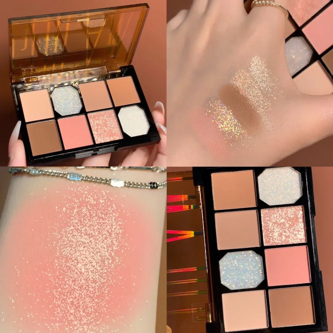 Color Matte Pearlescent Eye Shadow Palette Gray Tone Brown Bean Paste Powder Blush Eyeshadow Long Lasting Eyes Makeup Cosmetic