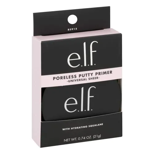 e.l.f. Poreless Putty Primer Flawless Finish, Ideal for All Skin Types, Universal Sheer, 0.74 oz