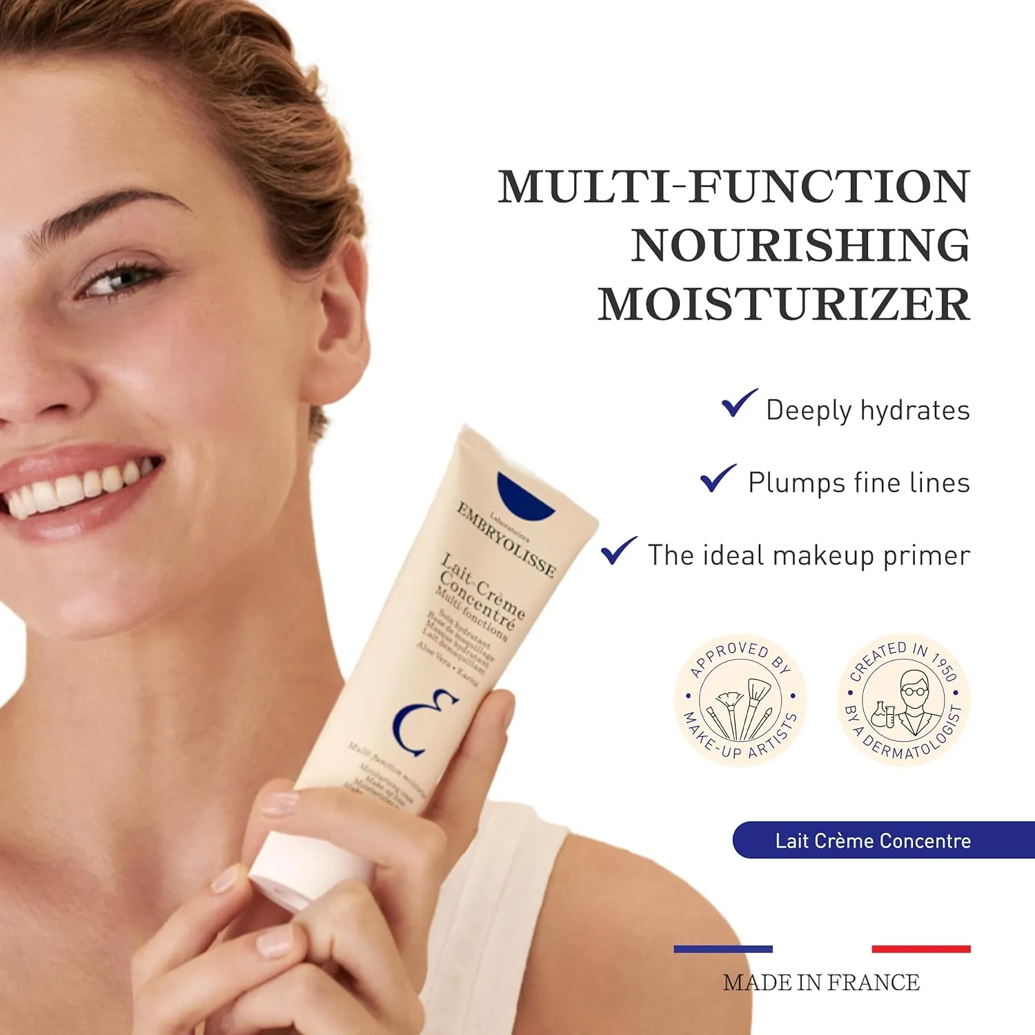 Embryolisse Lait-Crème Concentré - Multi-Tasking Face Cream & Makeup Primer for Daily Skincare - Suitable for All Skin Types