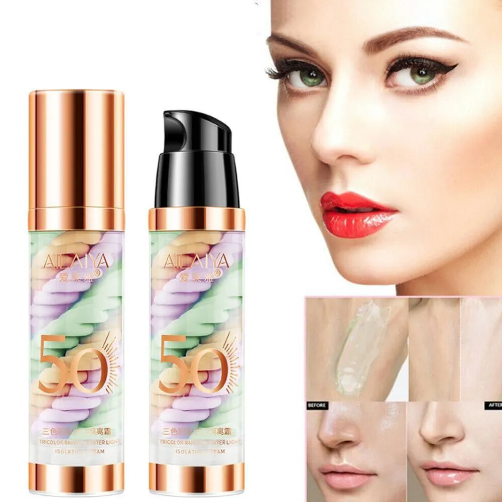 Flawless Face Makeup Primer Base Tricolor Isolation Cream