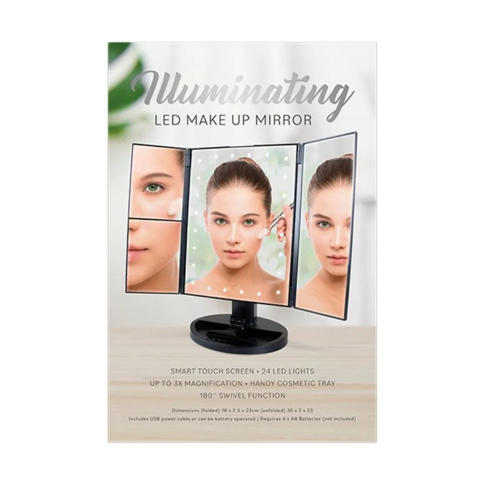 Gifts & Gadgets Illuminating LED Makeup Mirror | 24 LED Lights