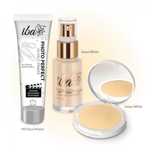 Iba Perfect Base Primer   Foundation   Compact Combo (Snow White)