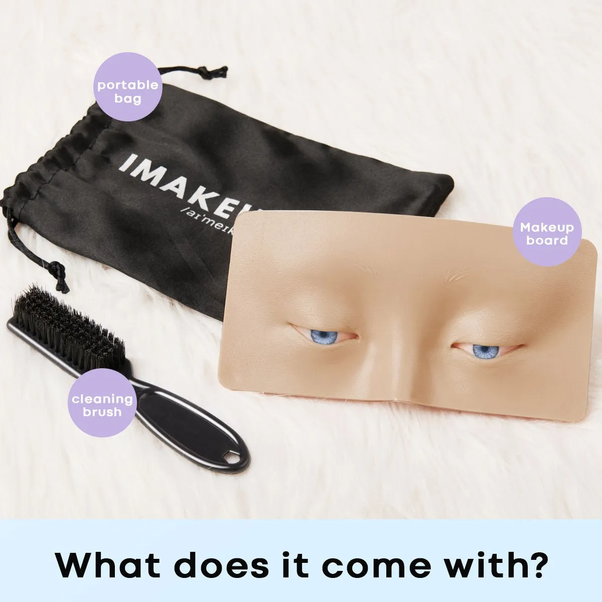 Imakeupnow - Makeup Practice Face Board  #11-1 Pale 5 - Blue Eyes