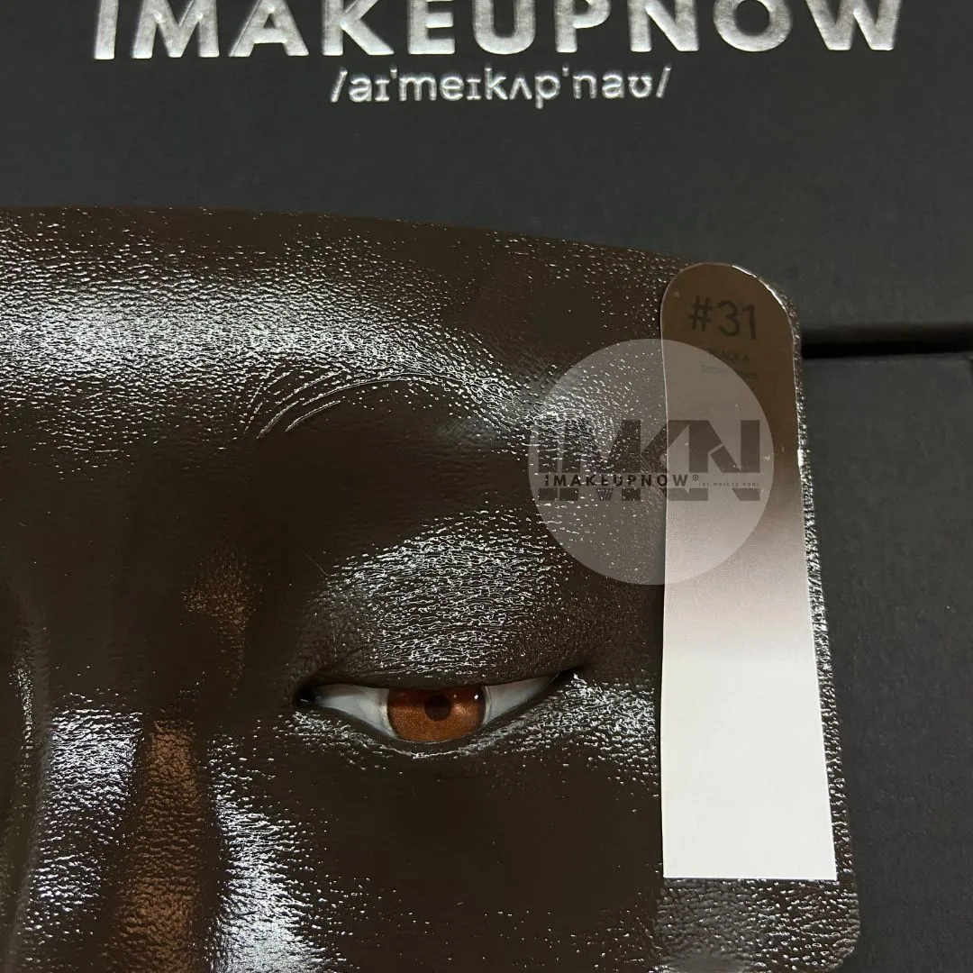 Imakeupnow - Makeup Practice Face Board #31 Black 4 - Brown Eyes