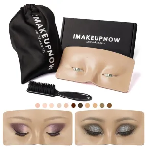 Imakeupnow - Makeup Practice Face Board #4-1 Tanned 5 - Green Eyes