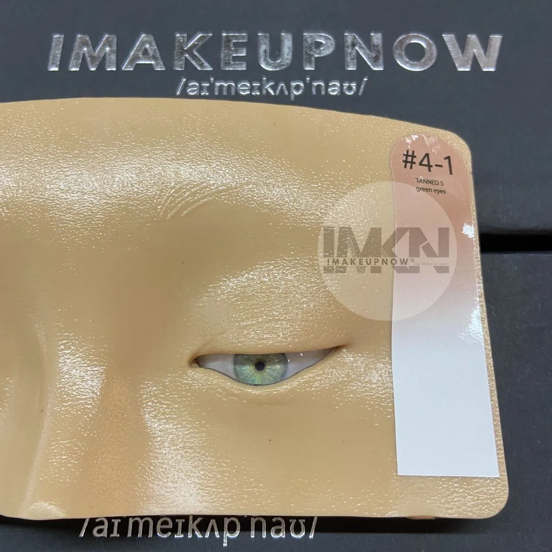 Imakeupnow - Makeup Practice Face Board #4-1 Tanned 5 - Green Eyes