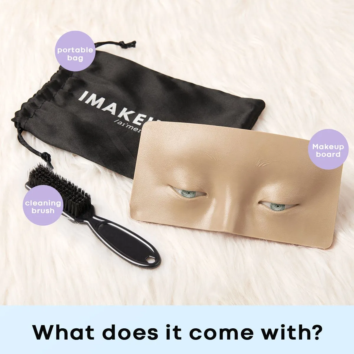 Imakeupnow - Makeup Practice Face Board #4-1 Tanned 5 - Green Eyes