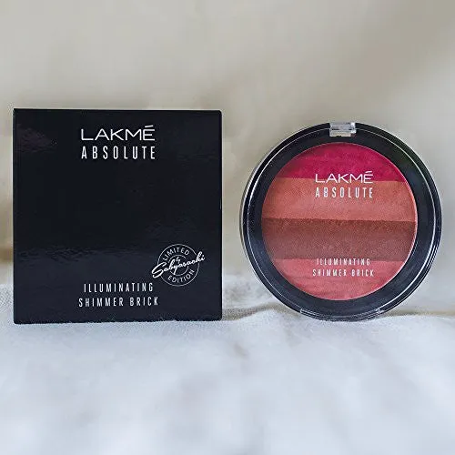 Lakme Absolute Illuminating Blush, Shimmer Brick in Pink, 10g