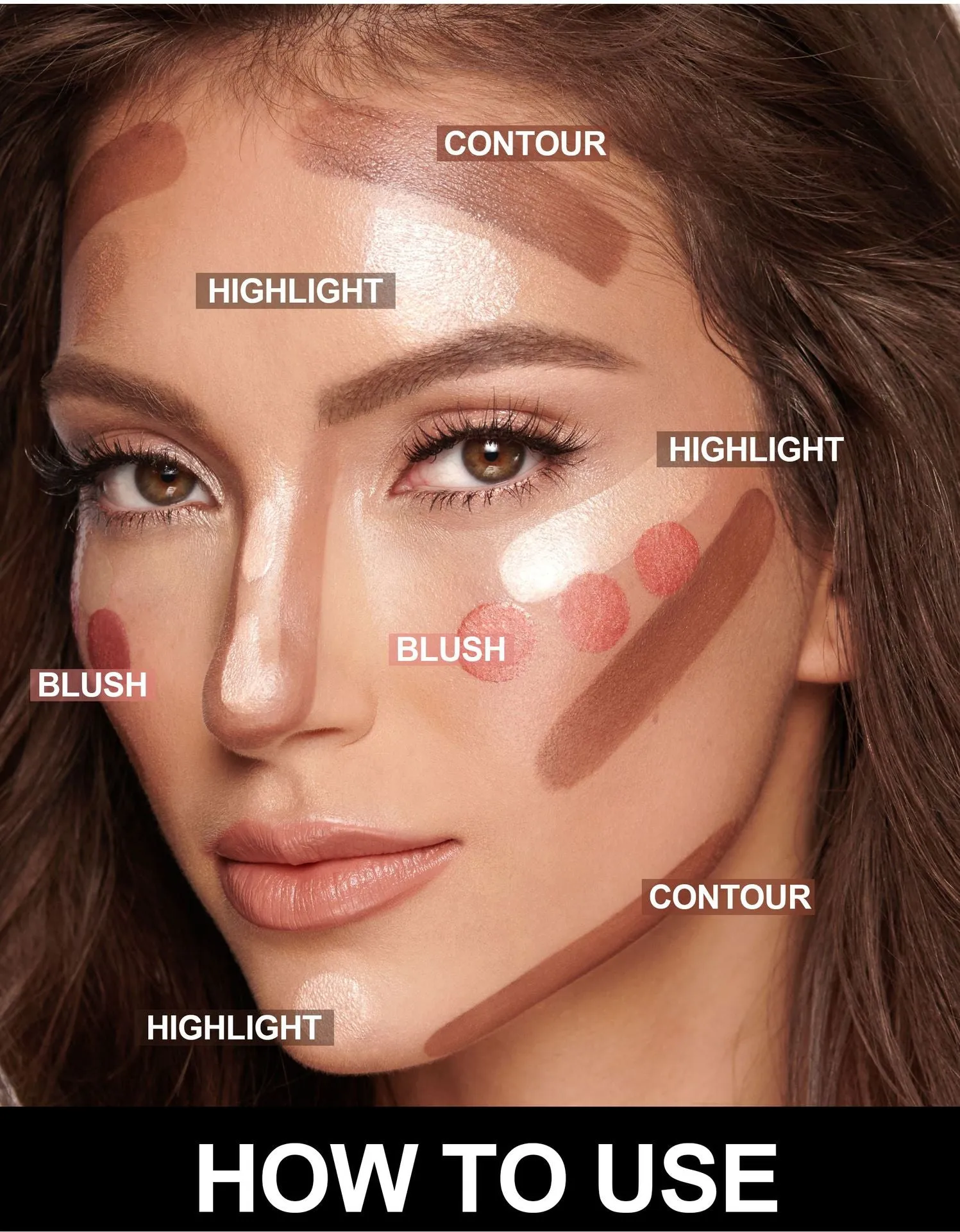 MA587 - Contouring Face Stick Liquid Face Illuminator Blush Cream