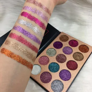 Magic Glitter Palette with 15 Vibrant Colors