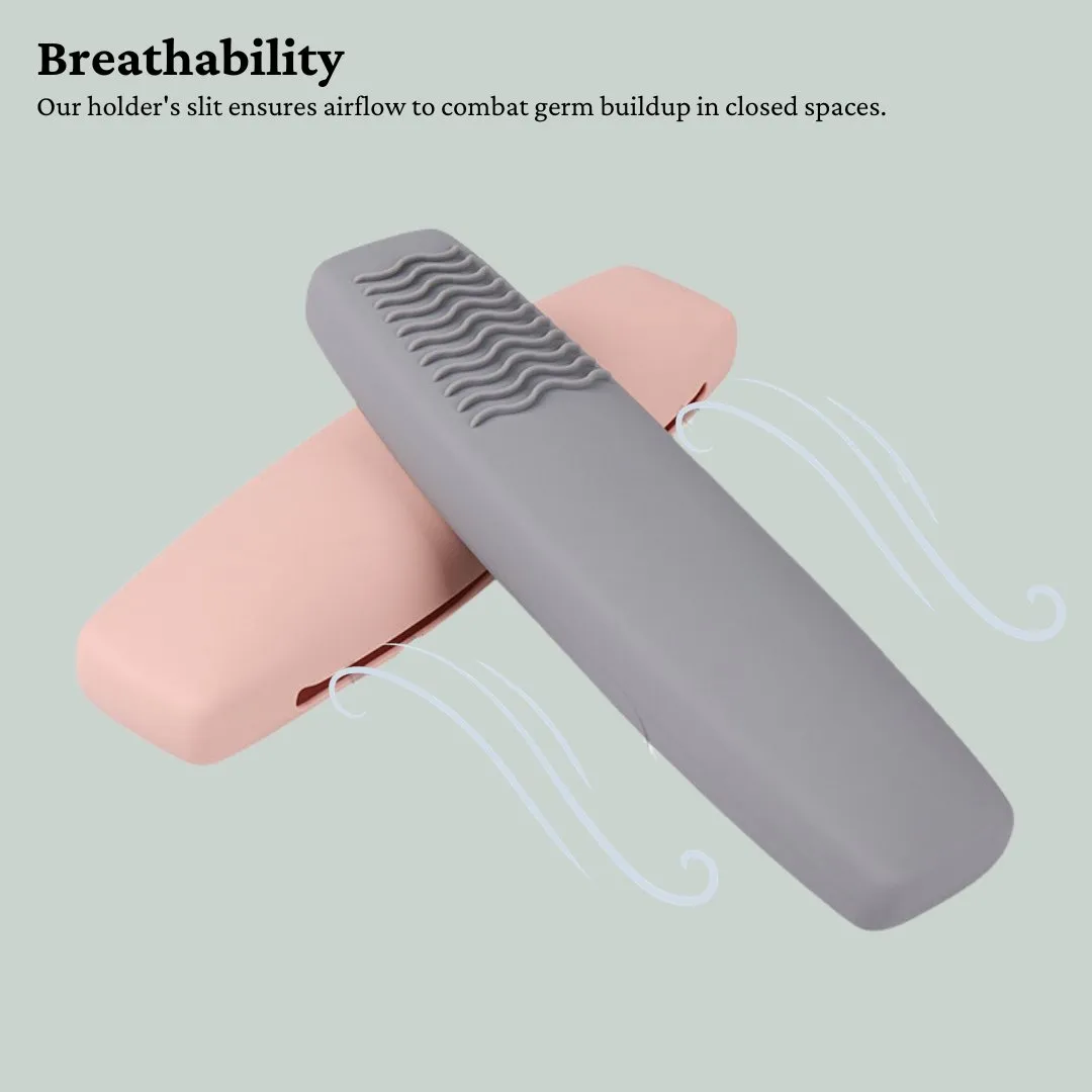 Magnetic Silicone Makeup Brush Holder with Built-in Cleaning
