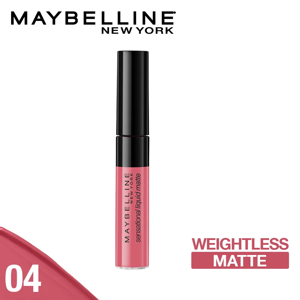 Maybelline New York Sensational Liquid Matte Lipstick 04, Easy Berry, 7G.