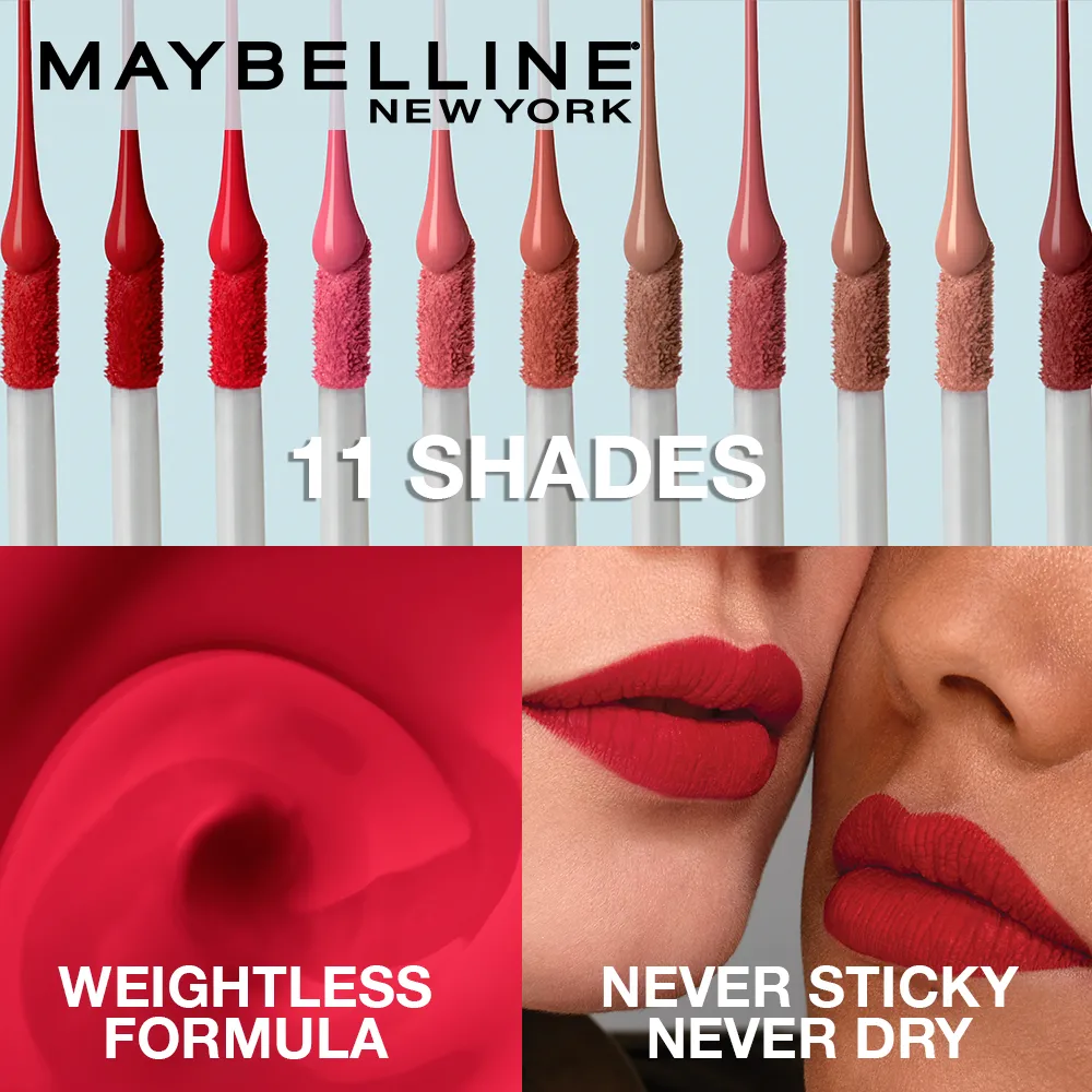 Maybelline New York Sensational Liquid Matte Lipstick 04, Easy Berry, 7G.