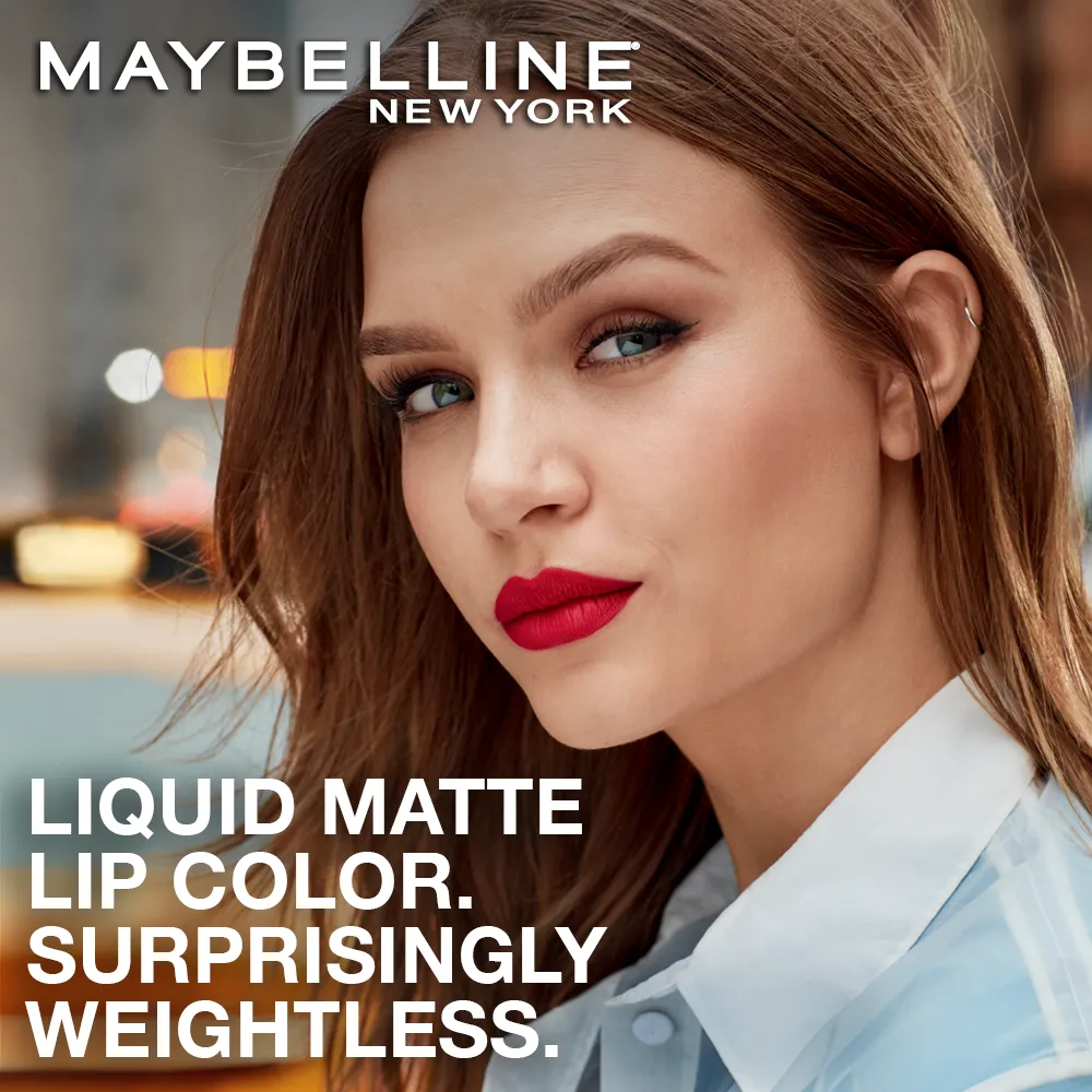 Maybelline New York Sensational Liquid Matte Lipstick 04, Easy Berry, 7G.