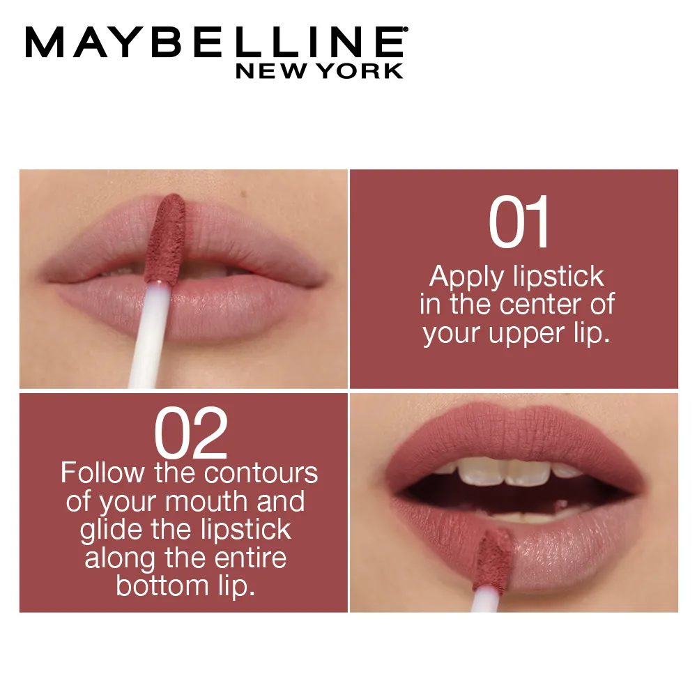 Maybelline New York Sensational Liquid Matte Lipstick 04, Easy Berry, 7G.