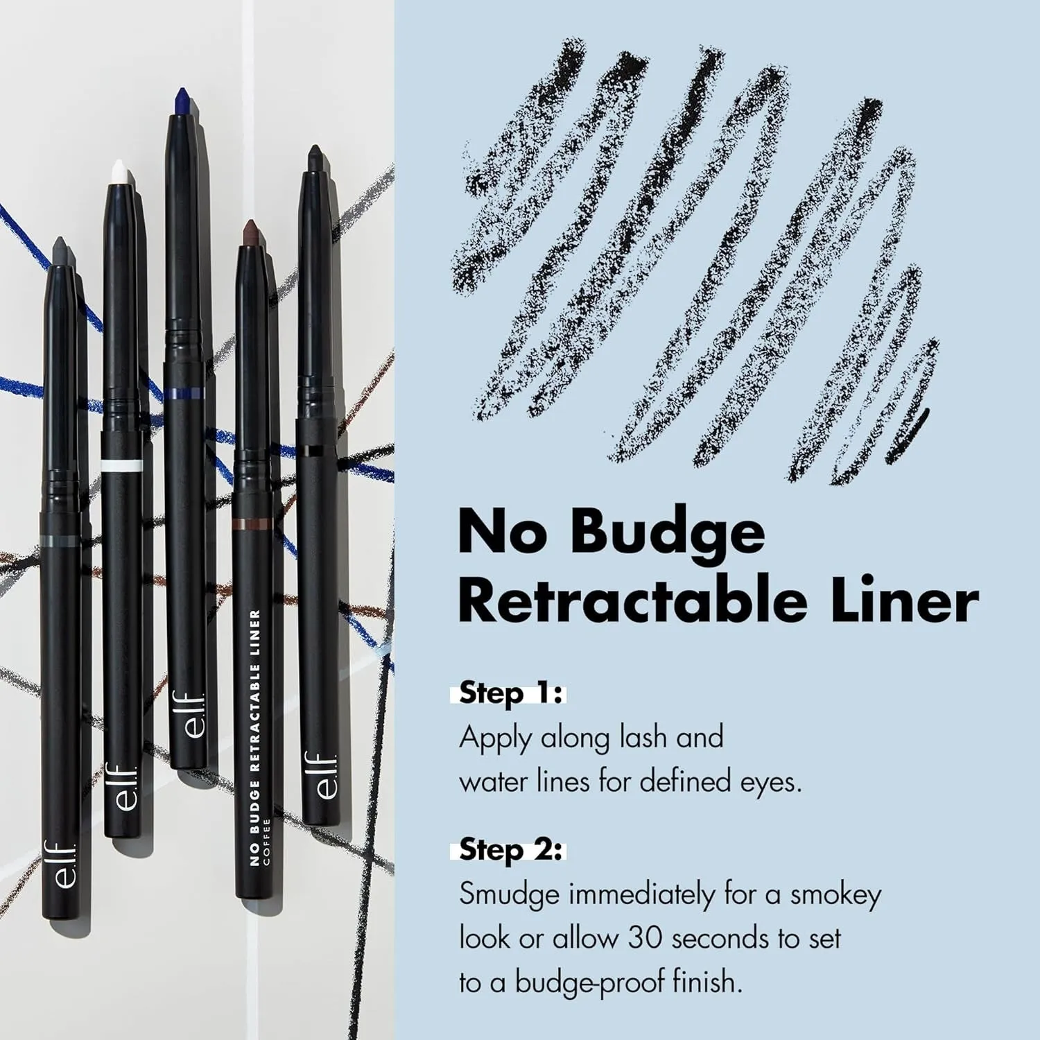 No Budge Retractable Eyeliner - Black, 0.006 Oz