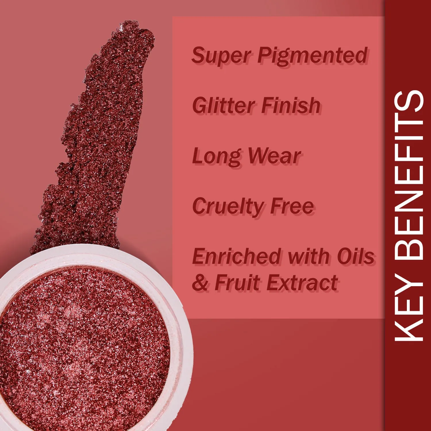 NY Bae Loose Glitter Eyeshadow - Party Pink 05 (2 g) | Rich Glitter Finish | Enriched with Oils & Fruit Extract | Super Pigmented | Long lasting | Easy To Use | Cruelty Free