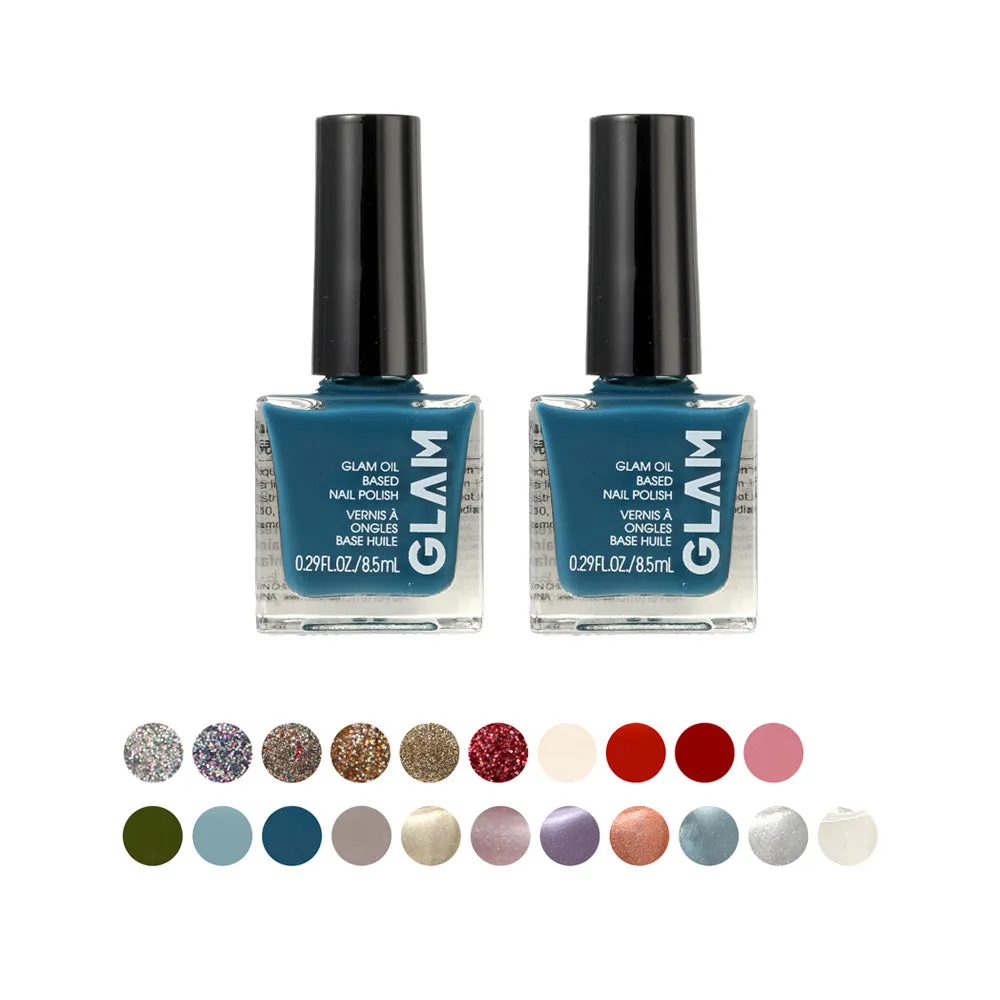 Pack Of 2 | GLAM Oil Based Nail Polish(Sapphire)
