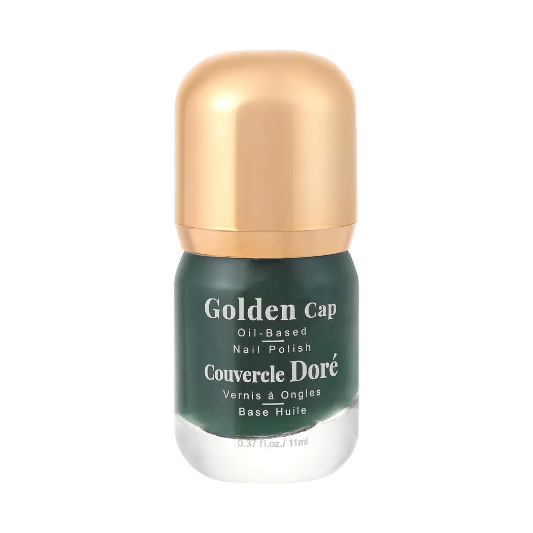 Pack Of 2 | Golden Cap Oil-based Nail Polish(09 Dark Green)