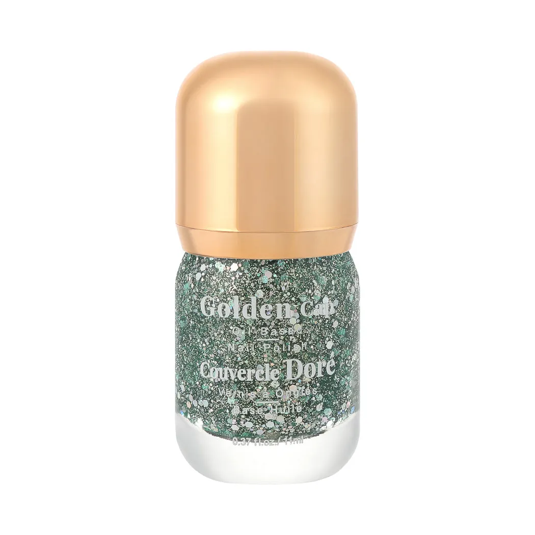 Pack Of 2 | Golden Cap Oil-based Nail Polish(17 Diamond Green)