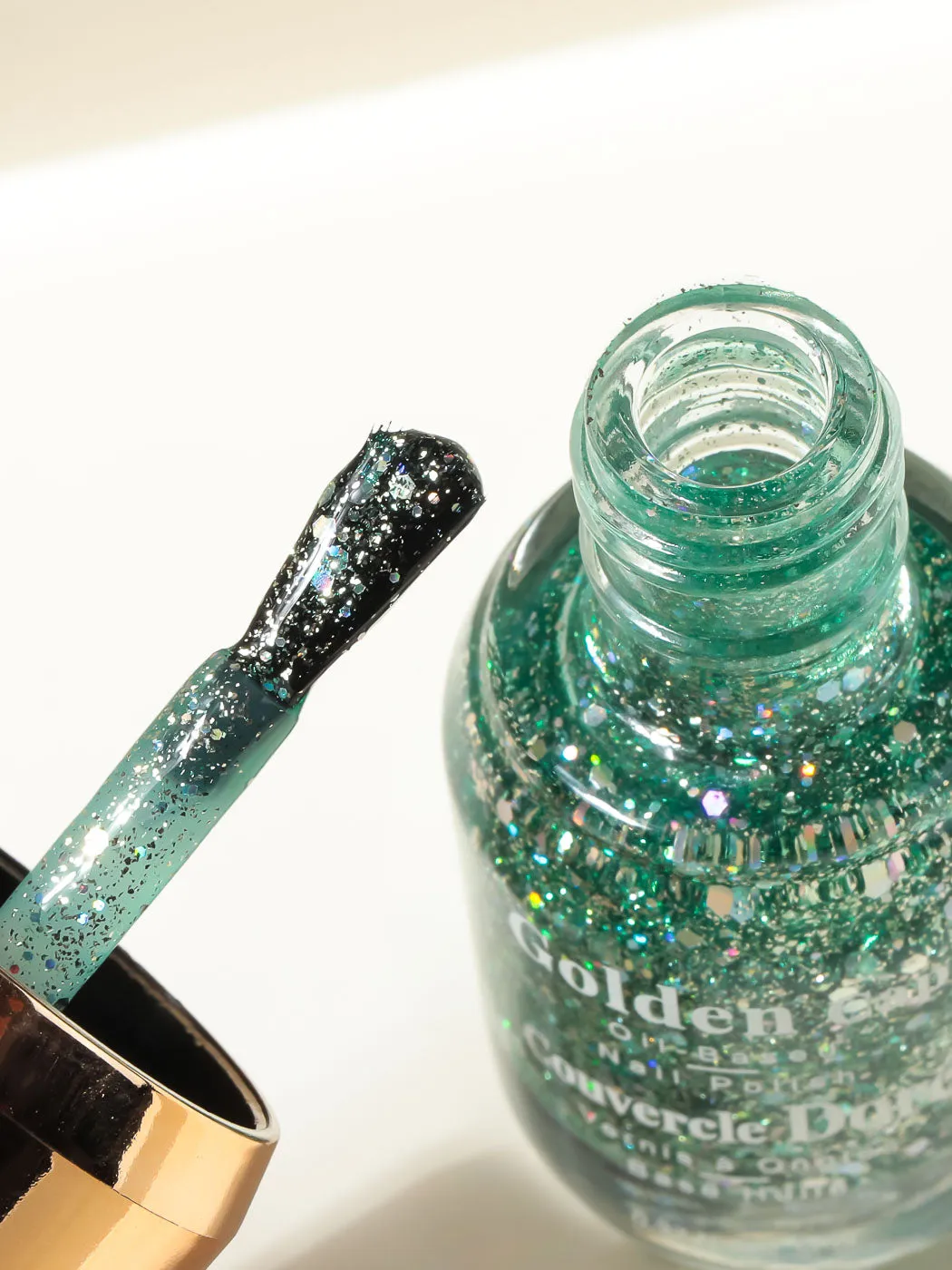 Pack Of 2 | Golden Cap Oil-based Nail Polish(17 Diamond Green)