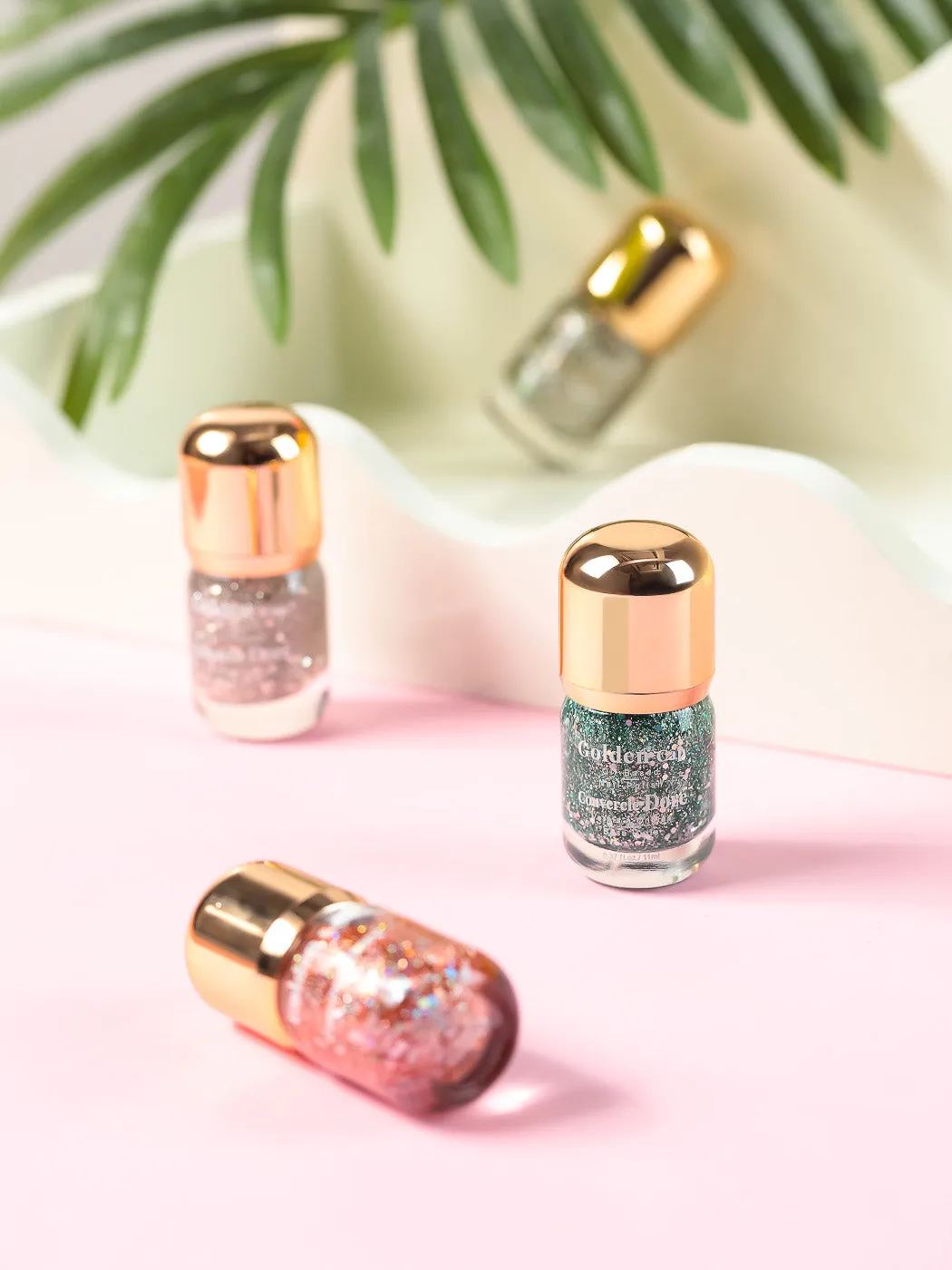 Pack Of 2 | Golden Cap Oil-based Nail Polish(17 Diamond Green)