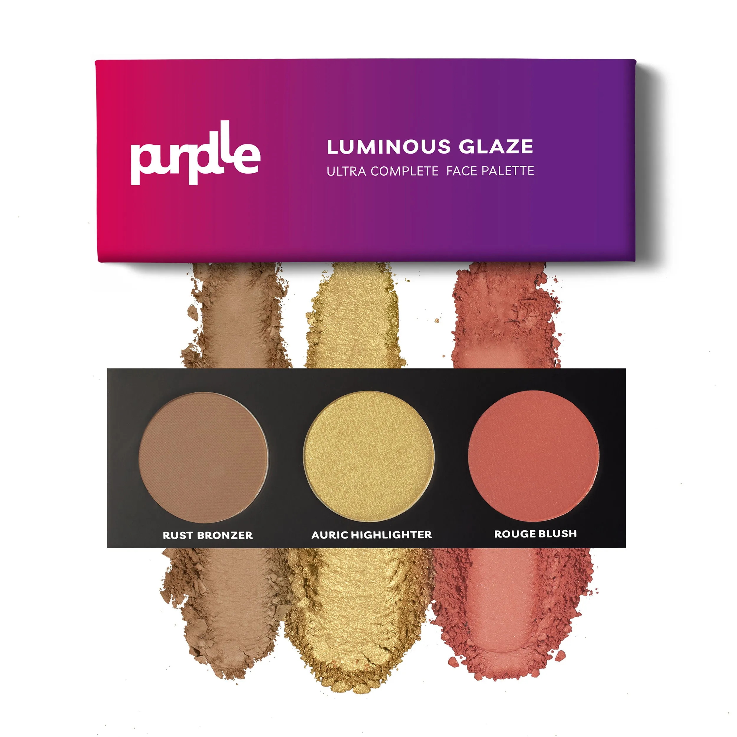 Purplle Luminous Glaze Ultra Complete Face Palette - Long Lasting | Matte | Shimmer | Buildable Coverage | High Pigmentation (12gm)