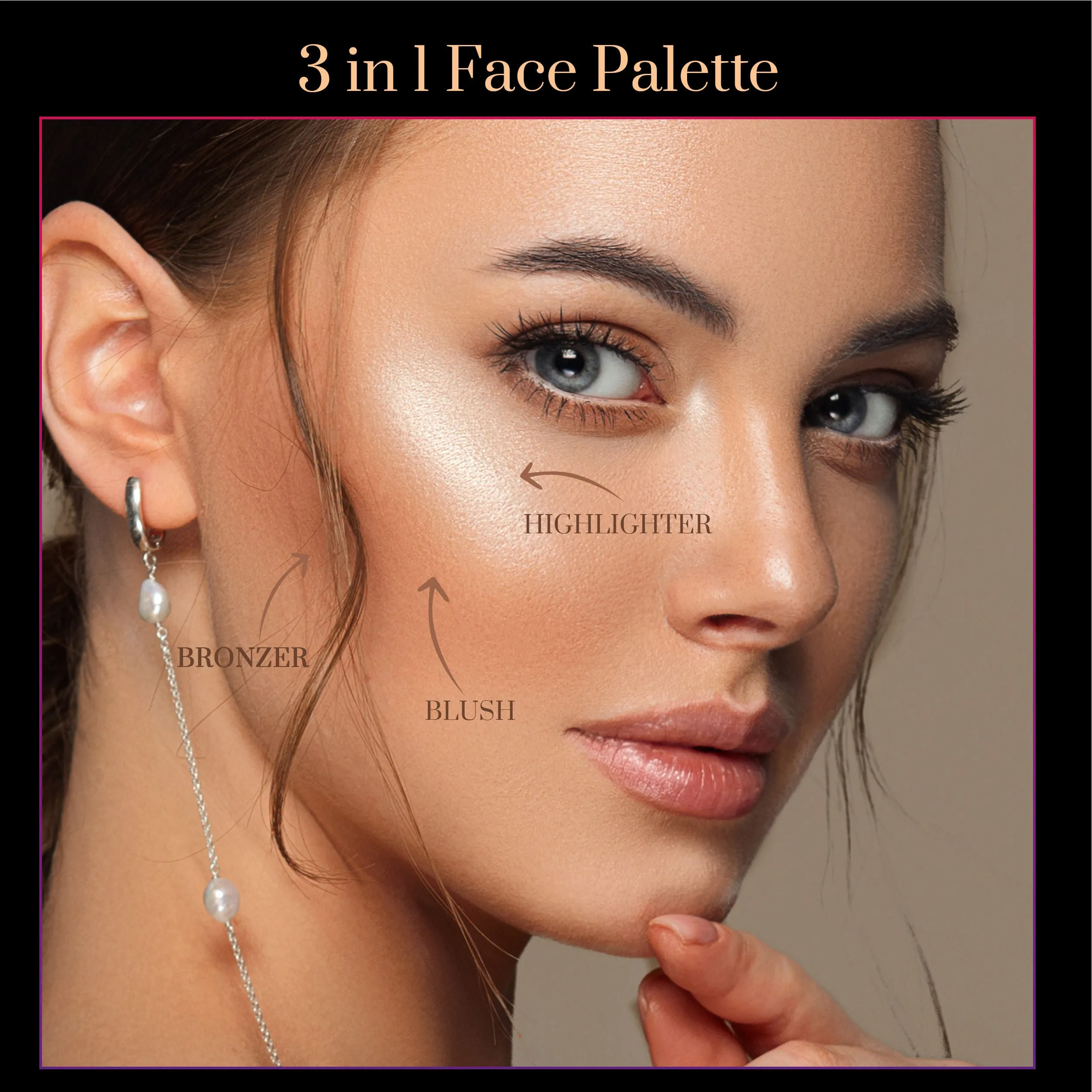 Purplle Luminous Glaze Ultra Complete Face Palette - Long Lasting | Matte | Shimmer | Buildable Coverage | High Pigmentation (12gm)