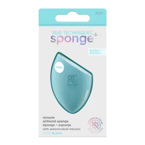 Real Techniques Miracle Airblend Sponge for Foundation - Matt Finish (1 Pack)