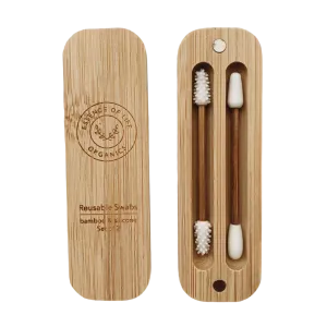Reusable Silicone and Bamboo Swabs