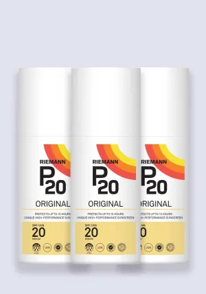 Riemann P20 SPF 20 Sun Lotion Spray 100ml - 3 Pack Saver