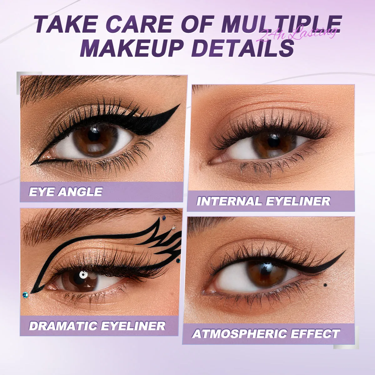 SACE LADY PRO ZONE Waterproof Ultra-Fine Black Liquid Eyeliner – Quick-Drying, Smudge-Proof, No Irritation