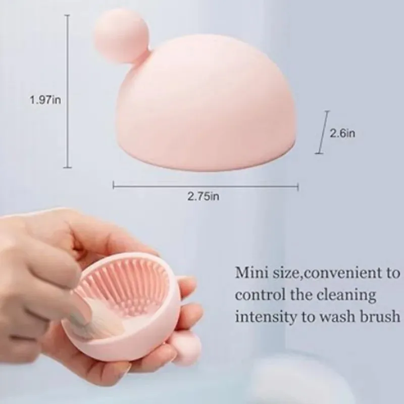 Silicone Cleaning Washing Bowl Brush Cleaning Bowl Tools Portable Cleaning Pad Scrubber Pad Makeup Brush Cleaner