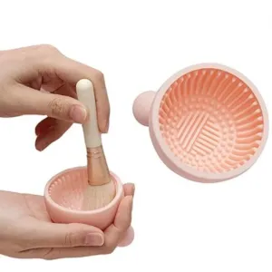 Silicone Cleaning Washing Bowl Brush Cleaning Bowl Tools Portable Cleaning Pad Scrubber Pad Makeup Brush Cleaner