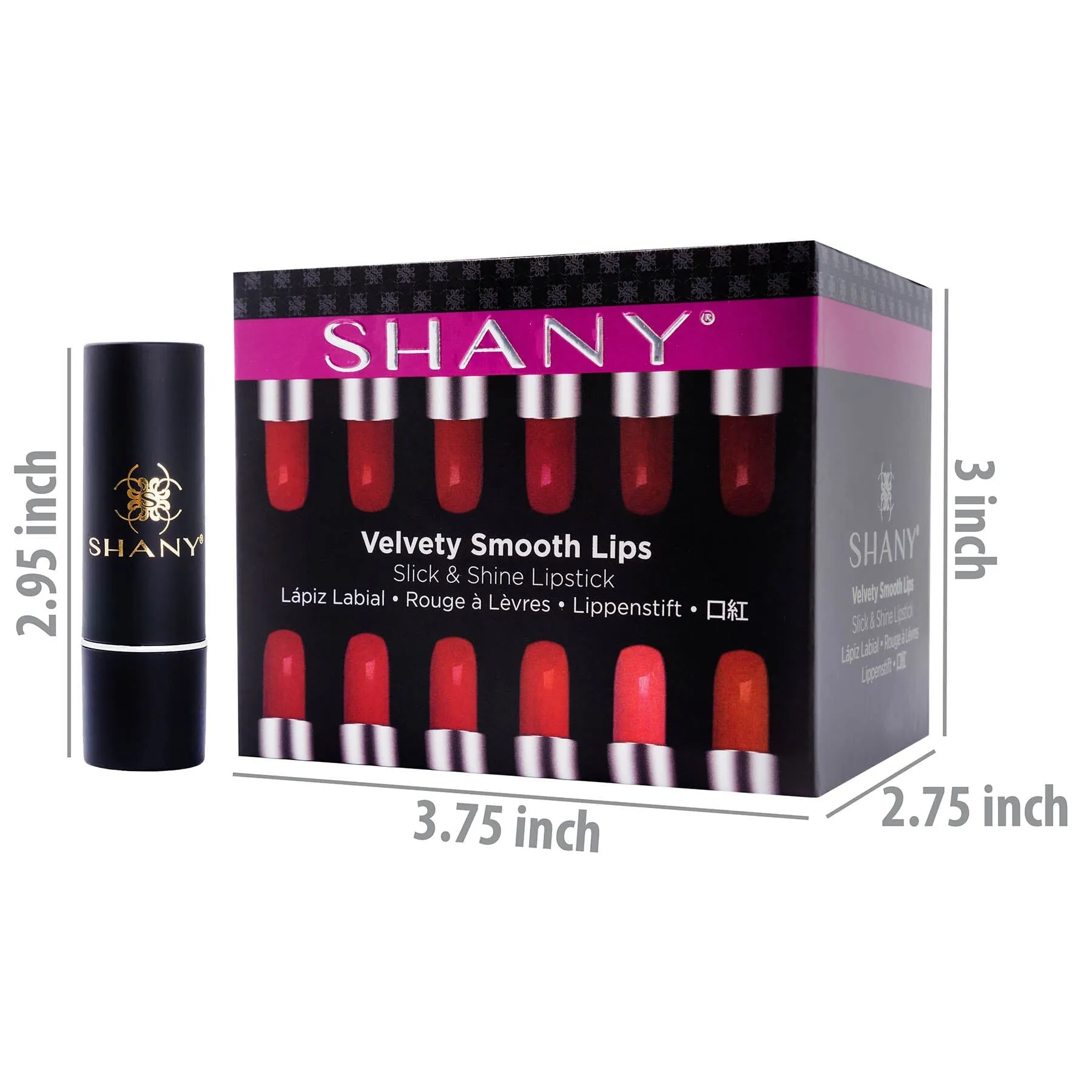 Slick & Shine Lipstick Set - 12 color Long Lasting & Moisturizing